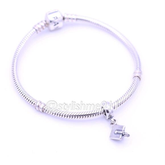 Authentic PANDORA Silver Graduation Hat Charm - 790270 - Picture 5 of 11